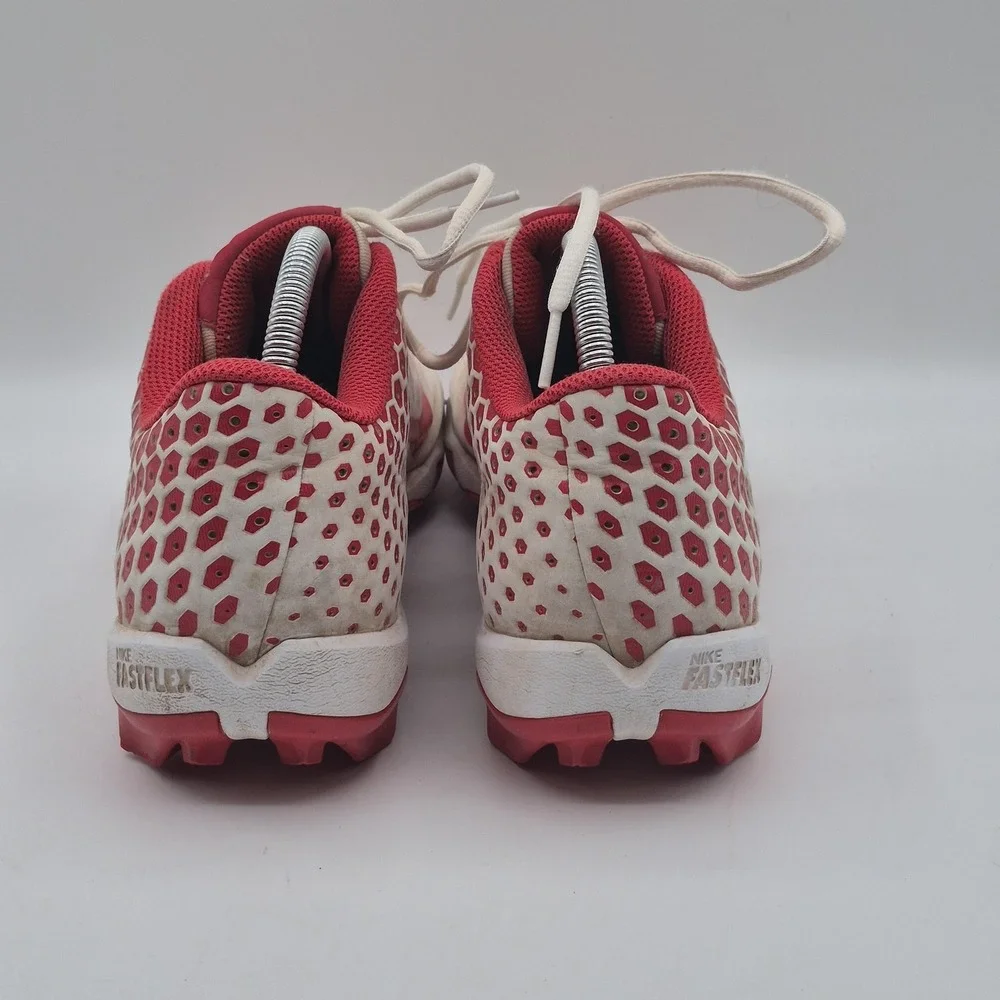 Nike Vapor‎ Fastflex Football Cleats Shoes Mens Size 10 White Red A07945-116